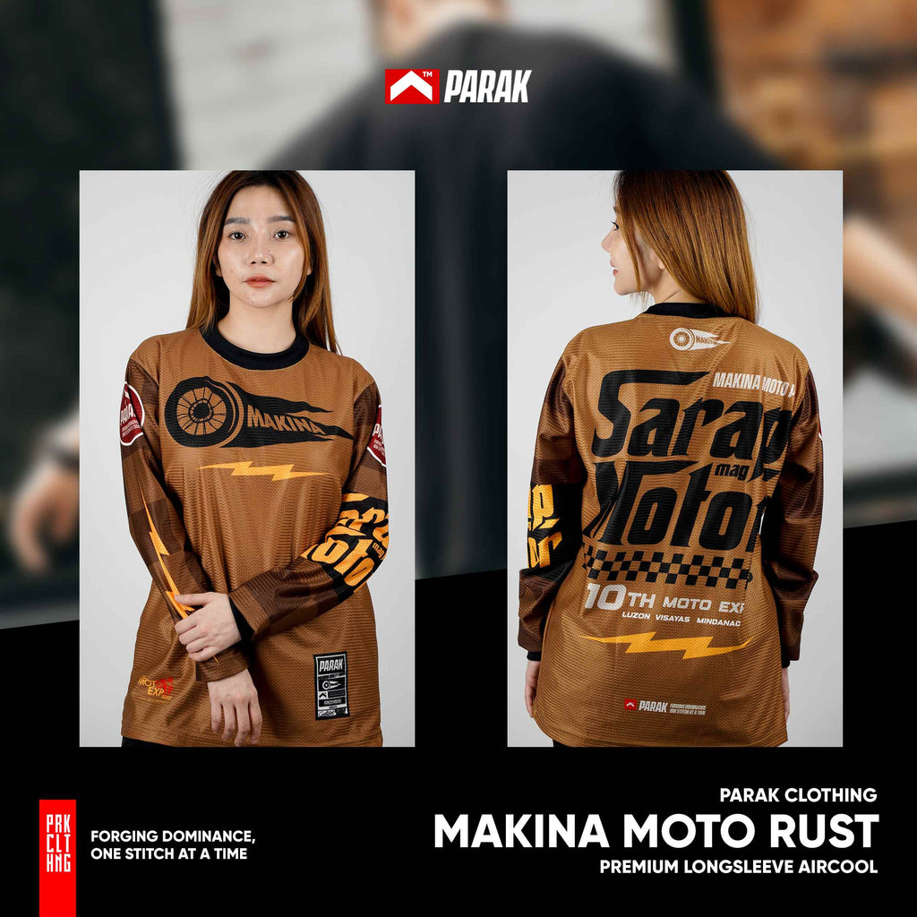 Parak Clothing X Makina Moto Rust Longsleeve Aircool Fabric Limited Edition