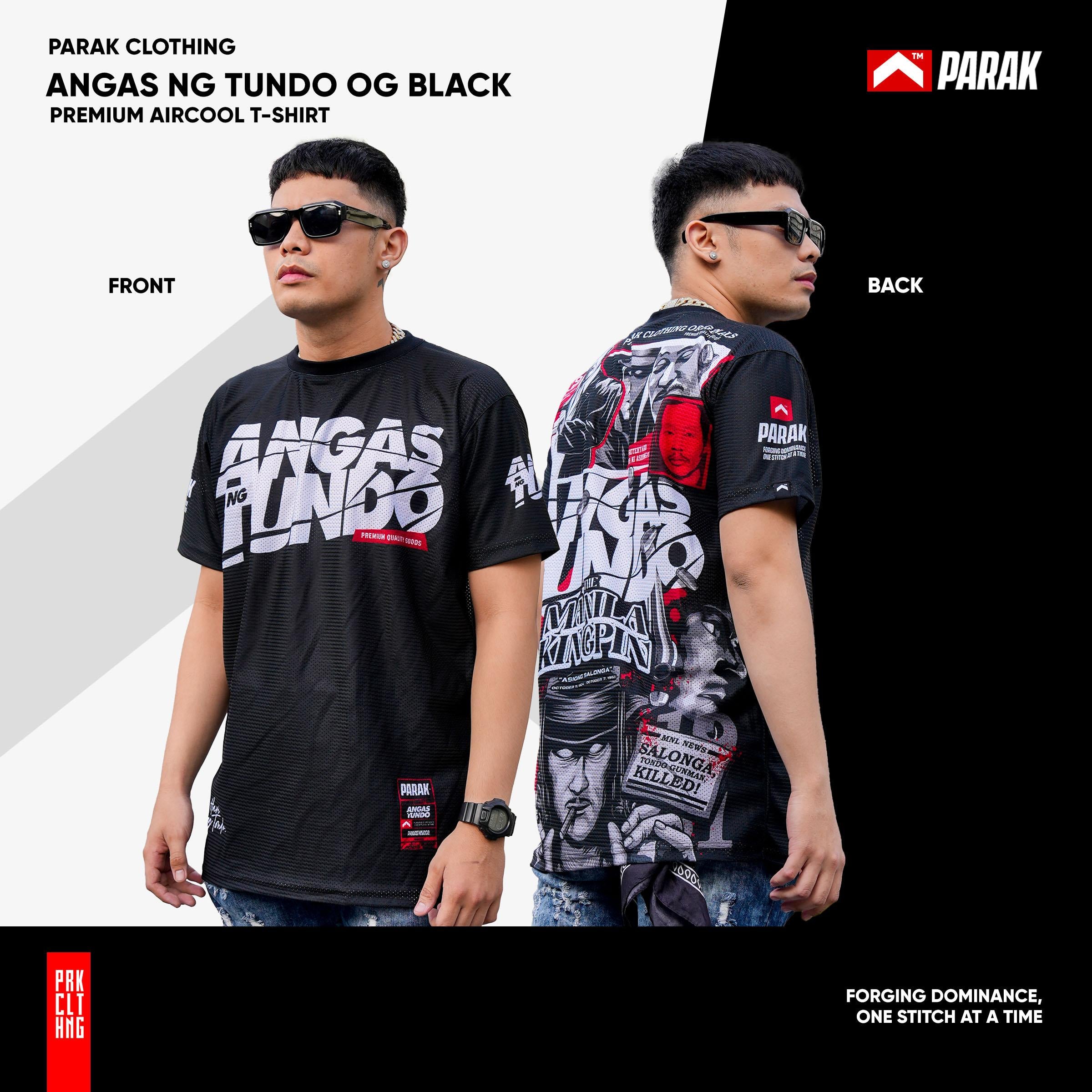 Parak Clothing Angas ng Tundo OG Black Aircool Fabric Limited Edition T-Shirt