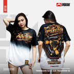 Tri-Paddle White Black Aircool Fabric T-Shirt