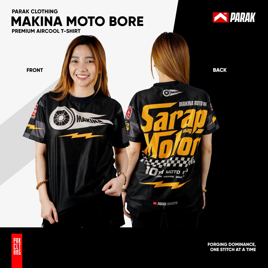 Parak Clothing X Makina Moto Bore T-shirt Aircool Fabric Limited Edition