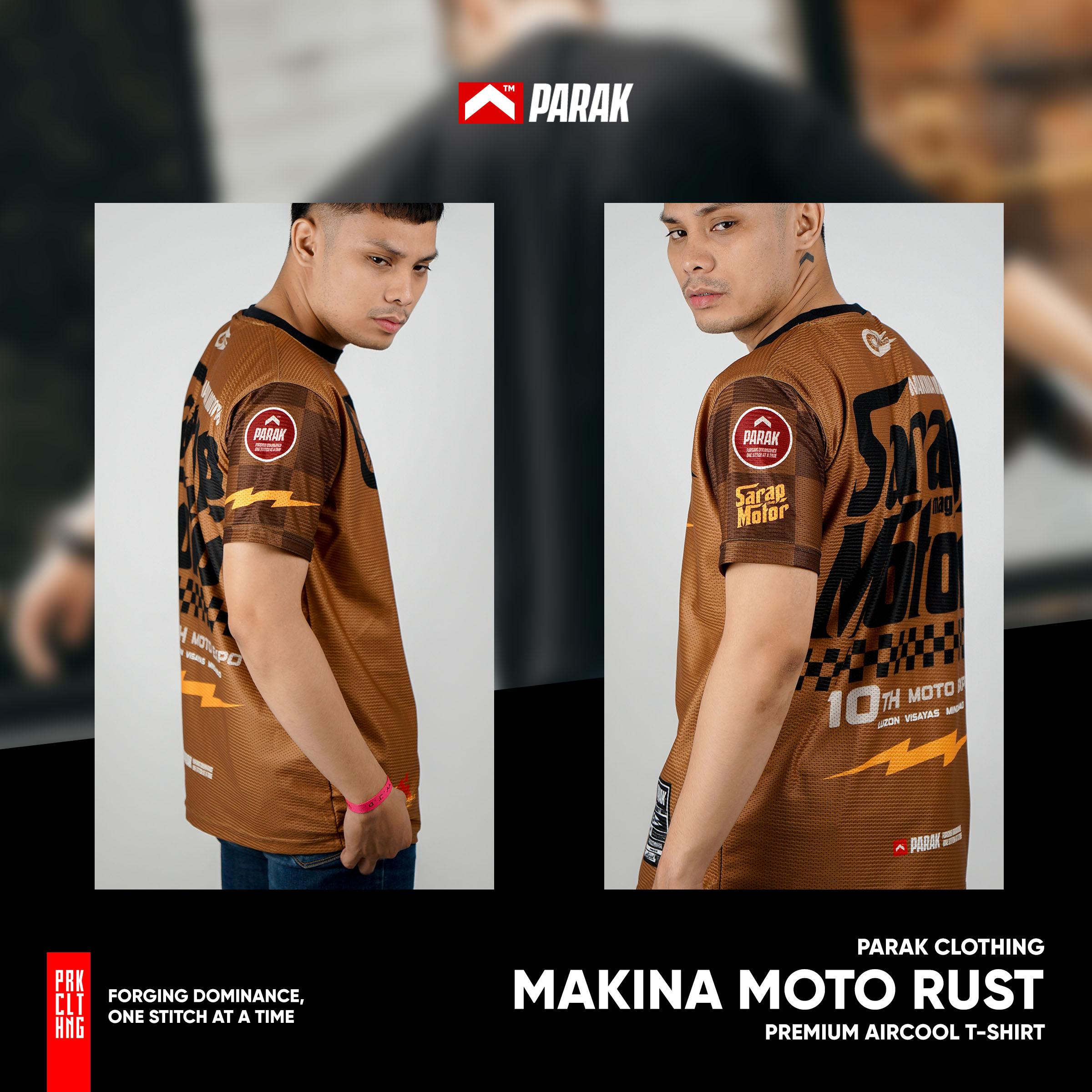 Parak Clothing X Makina Moto Rust T-shirt Aircool Fabric Limited Edition