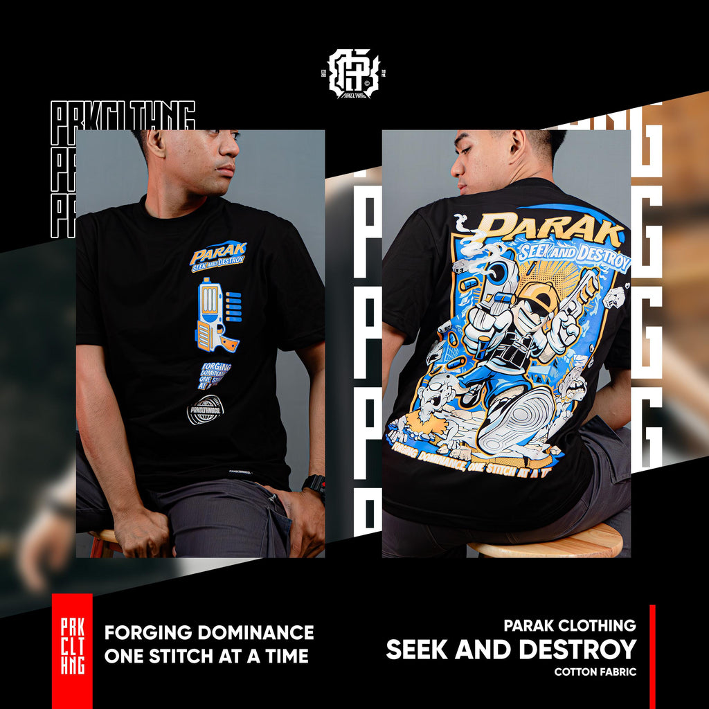 Parak Clothing Seek and Destroy Silkscreen Cotton T-Shirt