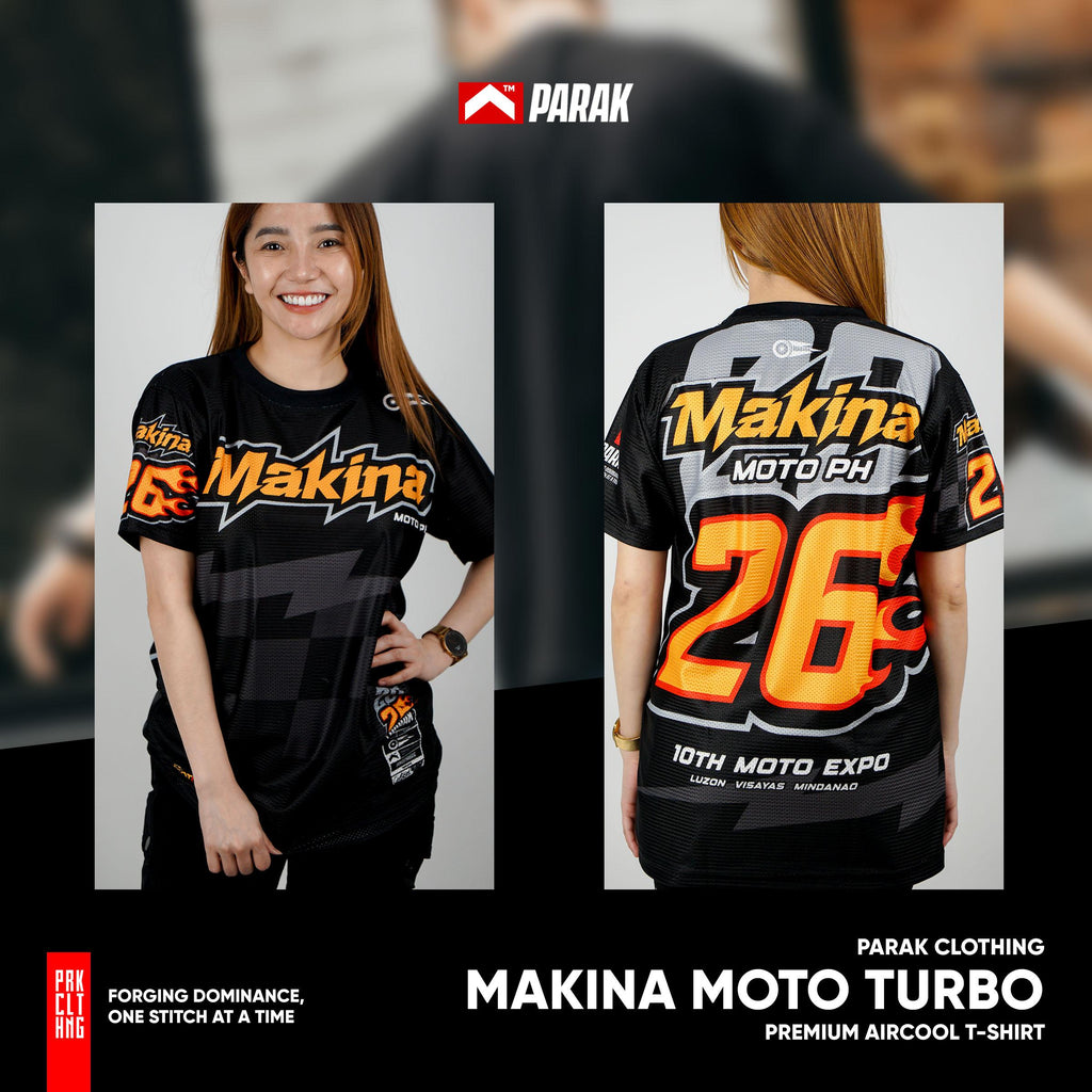 Parak Clothing X Makina Moto Turbo T-shirt Aircool Fabric Limited Edition