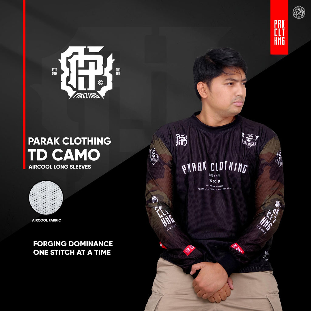 Parak Clothing Top Dogz Camo Aircool Fabric Riding Jersey