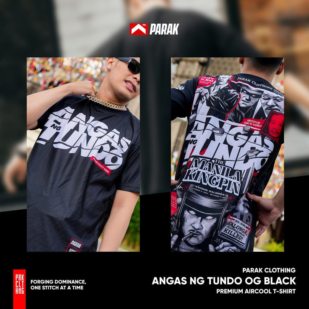 Parak Clothing Angas ng Tundo OG Black Aircool Fabric Limited Edition T-Shirt