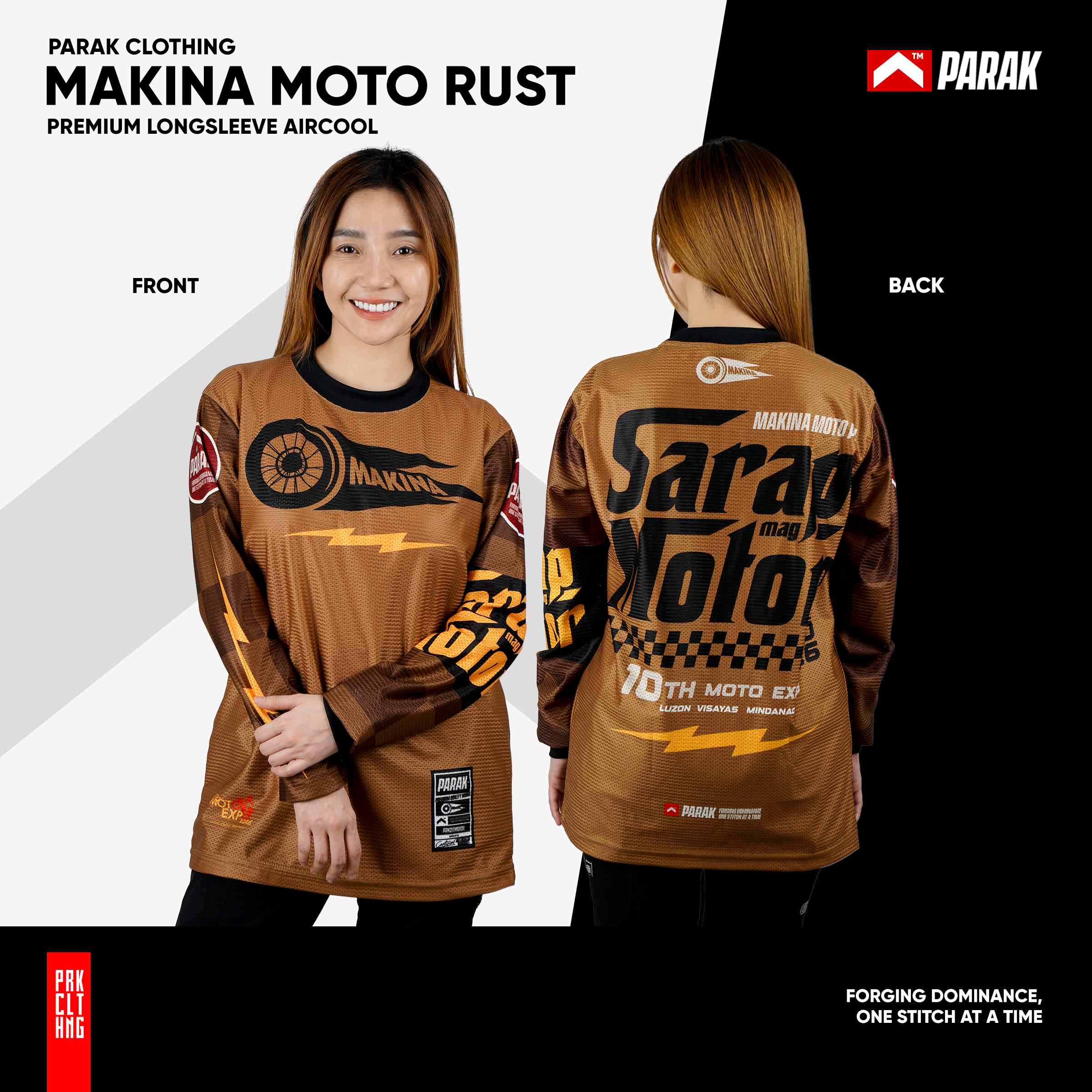 Parak Clothing X Makina Moto Rust Longsleeve Aircool Fabric Limited Edition
