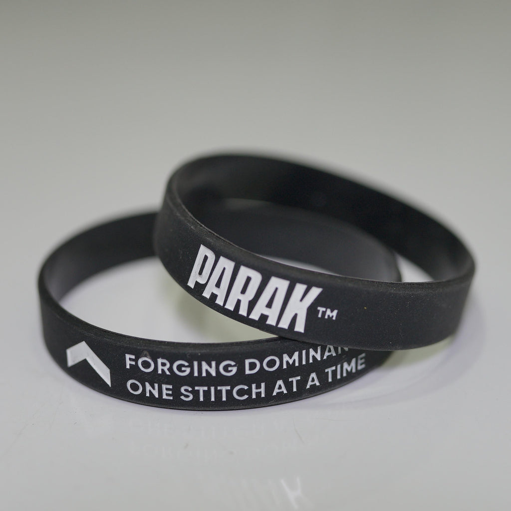 Parak Clothing Silicone Wristband - Simple Minimalistic Accessory for Parak Clothing Collection - Black Silicone Material