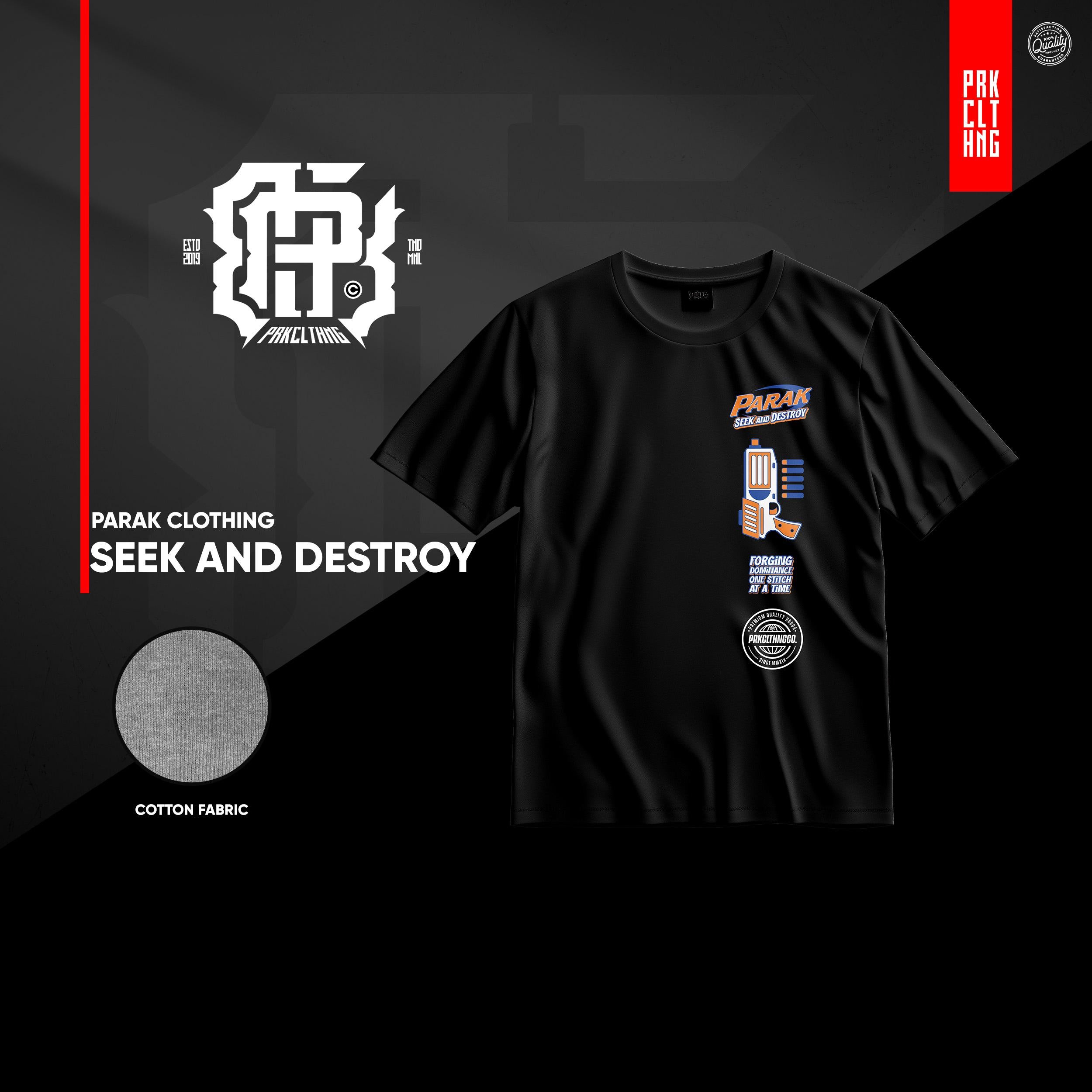 Parak Clothing Seek and Destroy Silkscreen Cotton T-Shirt