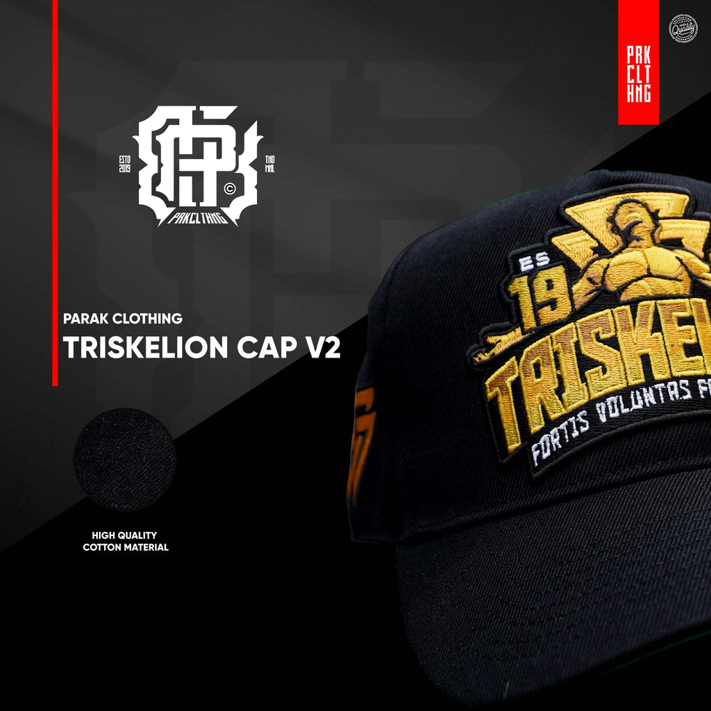 Triskelion Snapback Cap Golden Lion x Lods Moto - Premium Quality Fabric, Bold Embroidered Logo, Adjustable Fit, Versatile Design