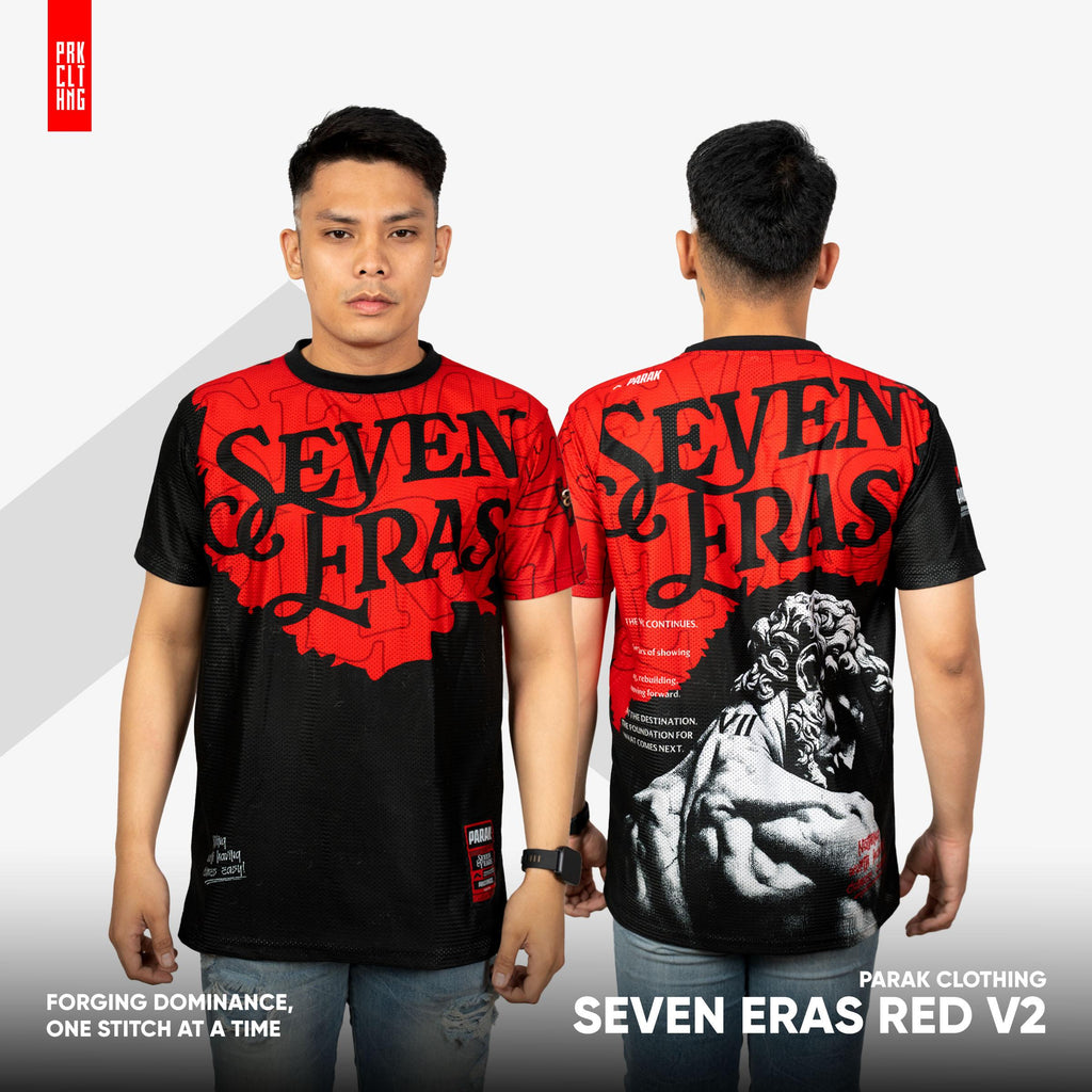 Parak Clothing Seven Eras Red V2 Premium Aircool Fabric T-shirt