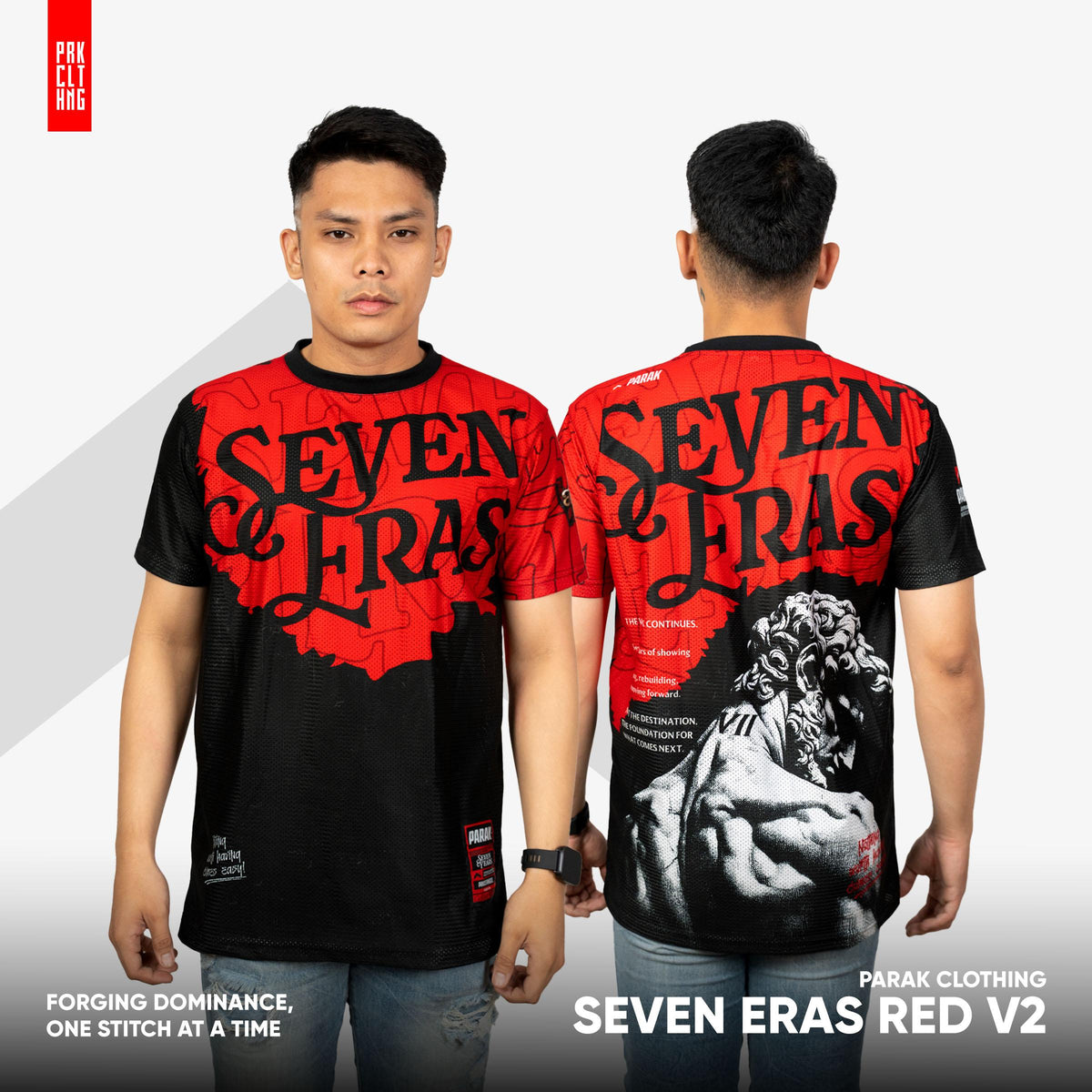 Parak Clothing Seven Eras Red V2 Premium Aircool Fabric T-shirt