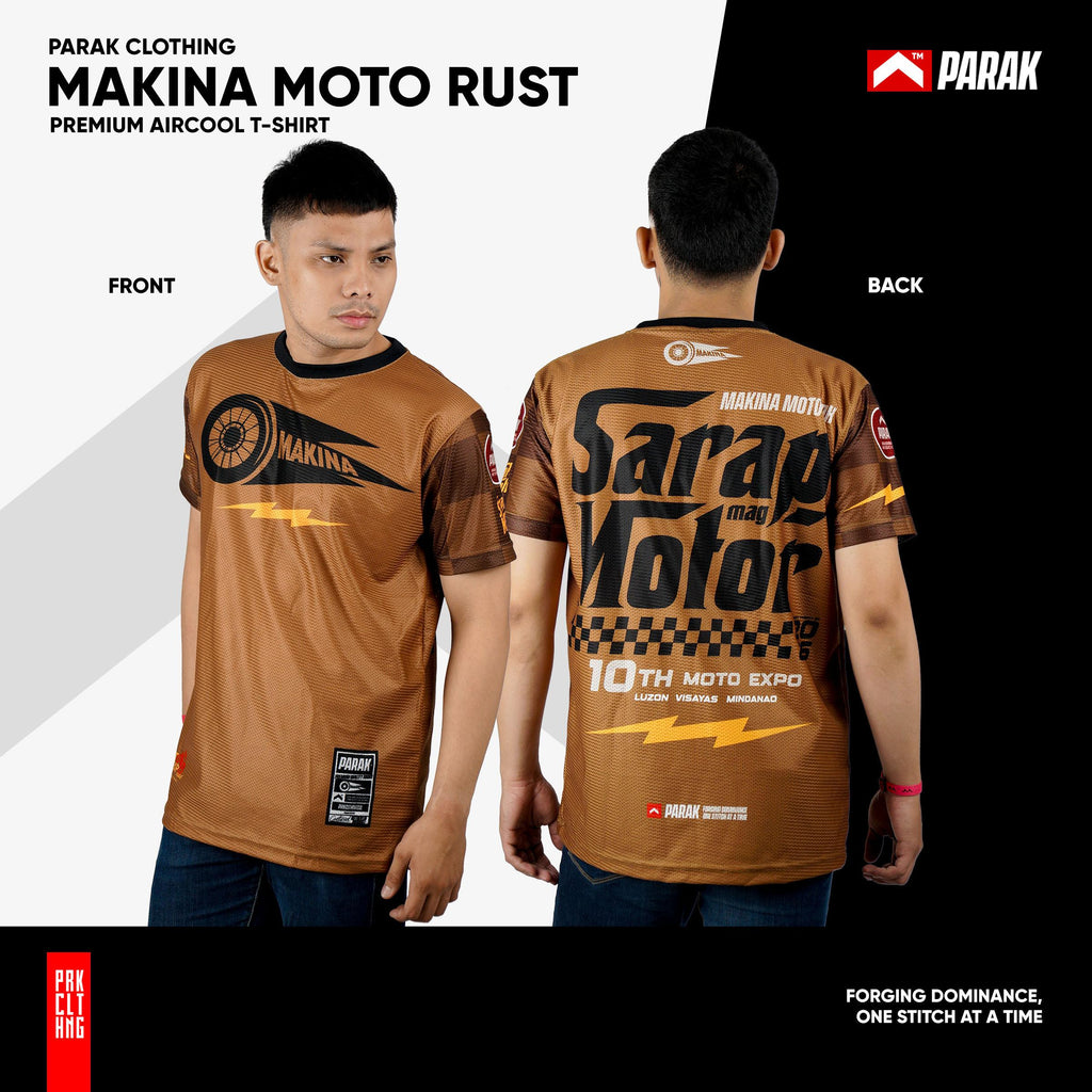Parak Clothing X Makina Moto Rust T-shirt Aircool Fabric Limited Edition