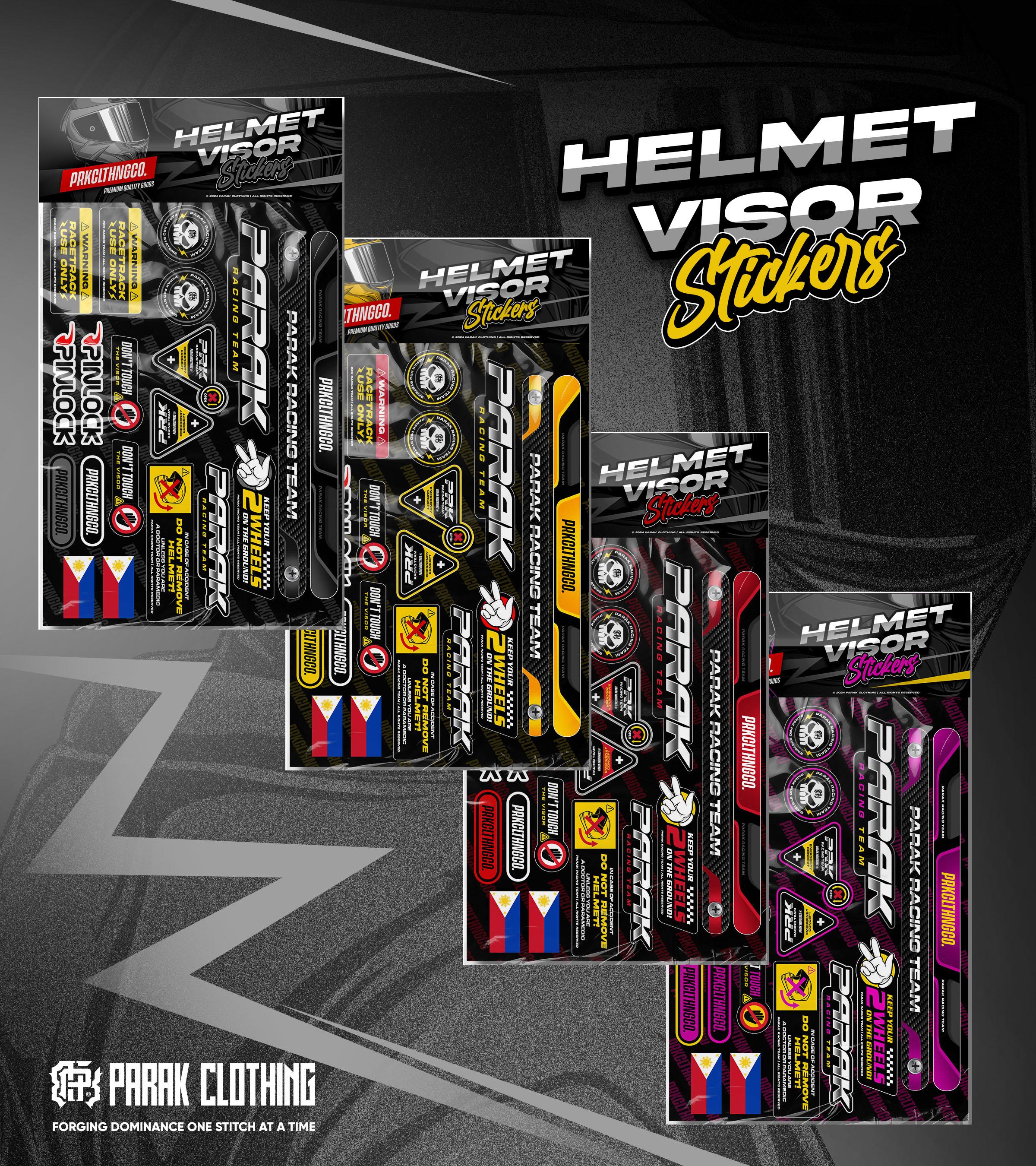 Parak Clothing Decals Helmet Visor Stickers