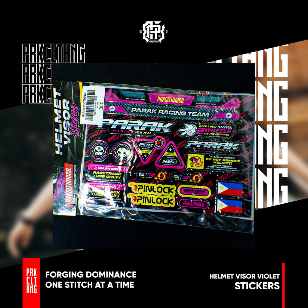 Parak Clothing Decals Helmet Visor Stickers
