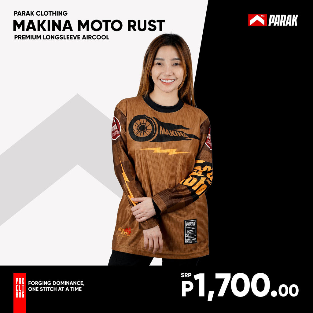 Parak Clothing X Makina Moto Rust Longsleeve Aircool Fabric Limited Edition