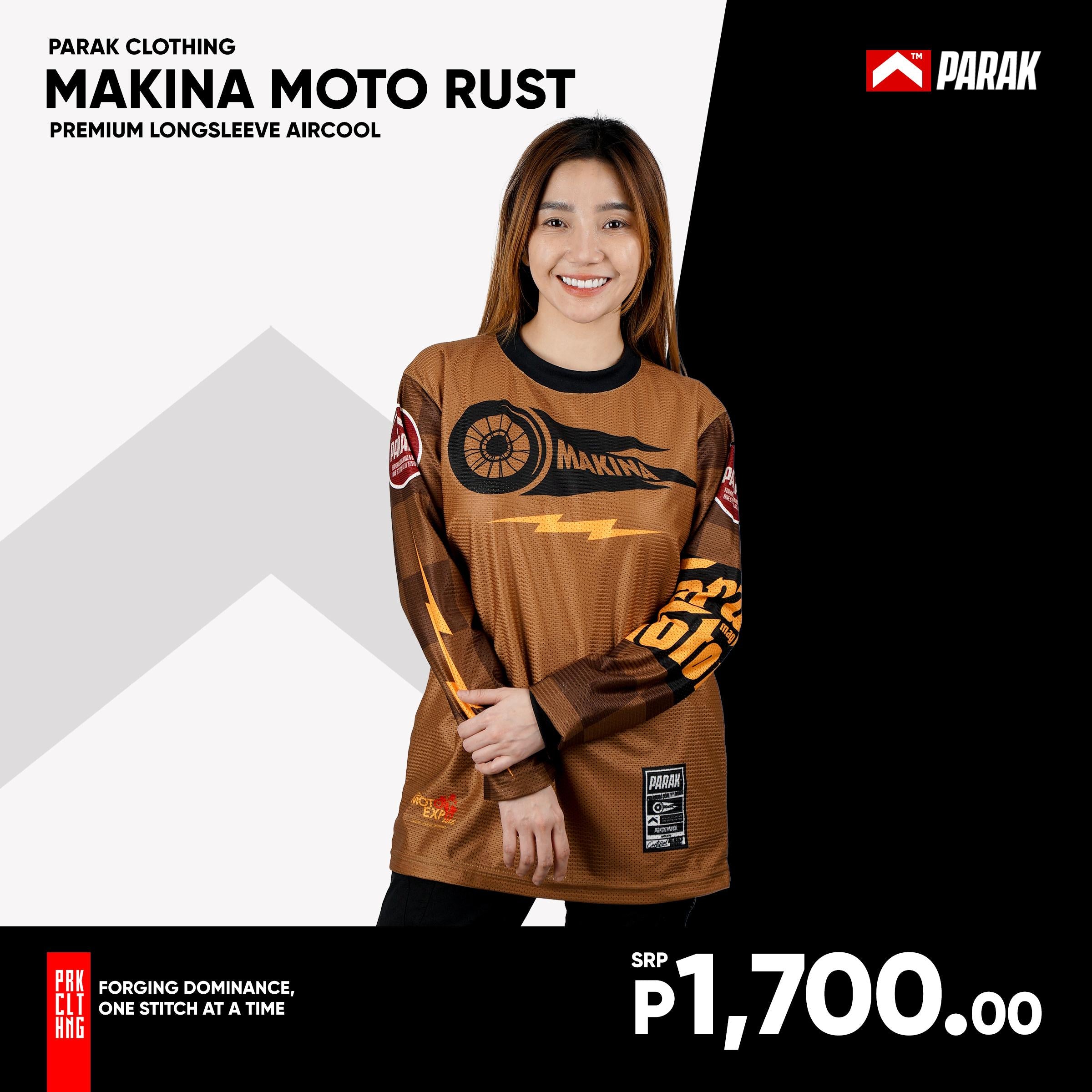Parak Clothing X Makina Moto Rust Longsleeve Aircool Fabric Limited Edition