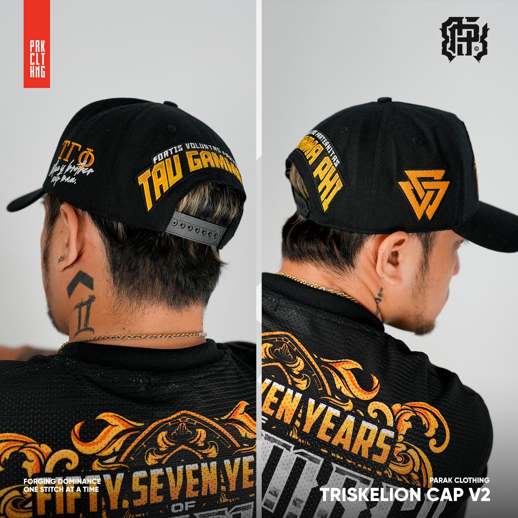 Triskelion Snapback Cap Golden Lion x Lods Moto - Premium Quality Fabric, Bold Embroidered Logo, Adjustable Fit, Versatile Design