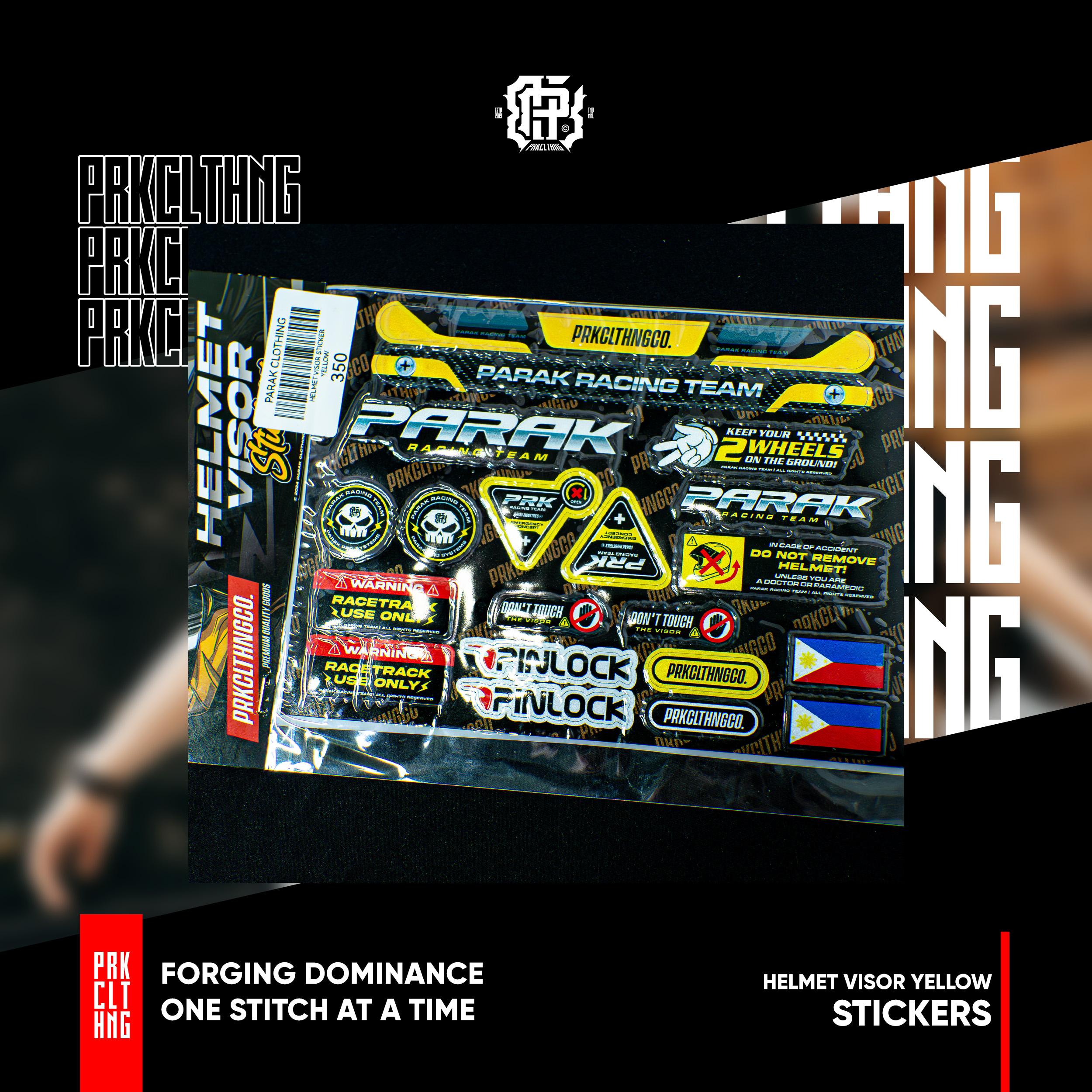 Parak Clothing Decals Helmet Visor Stickers