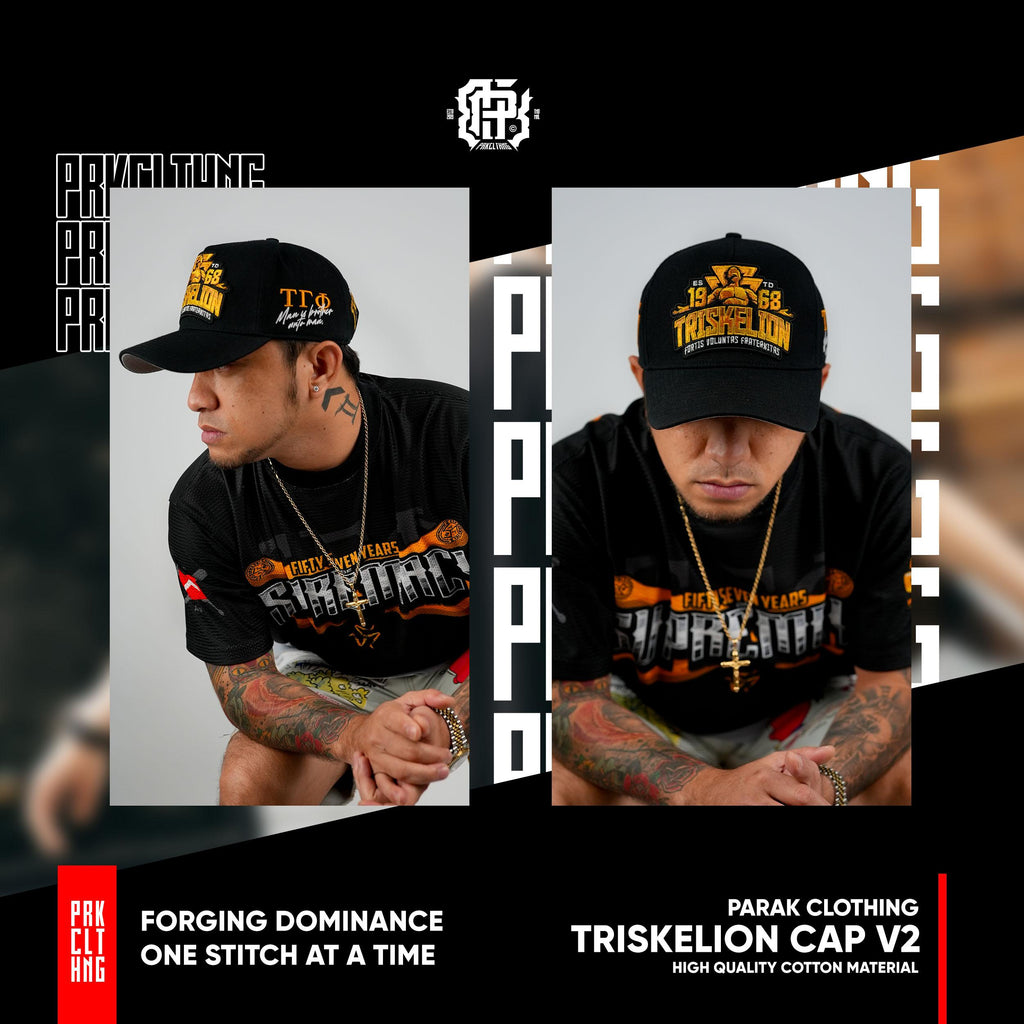 Triskelion Snapback Cap Golden Lion x Lods Moto - Premium Quality Fabric, Bold Embroidered Logo, Adjustable Fit, Versatile Design