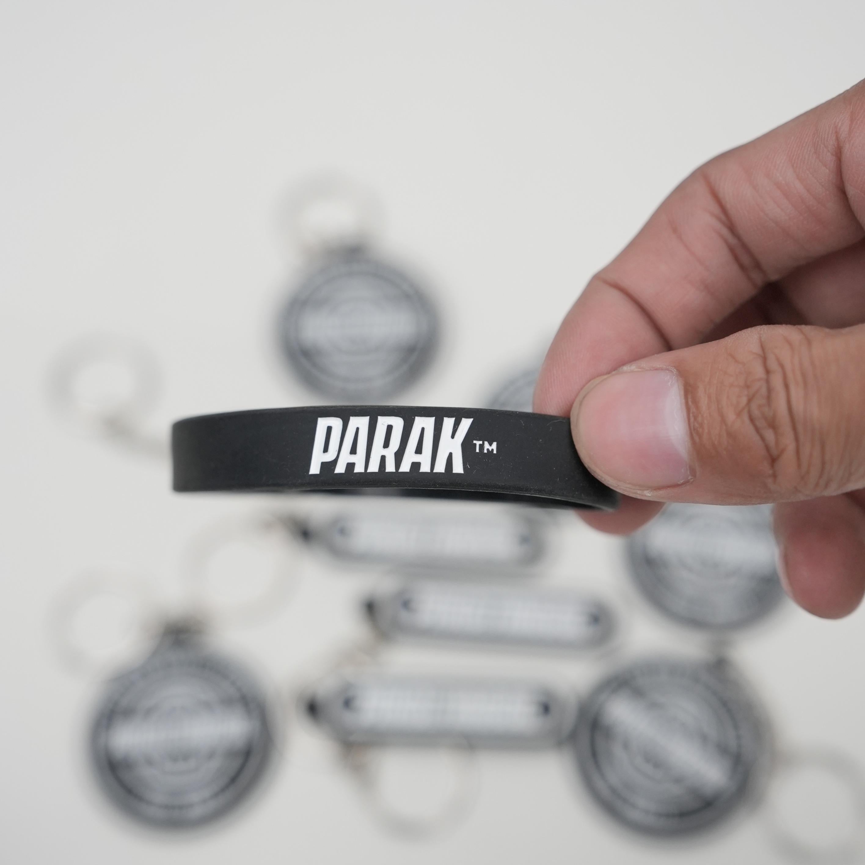 Parak Clothing Silicone Wristband - Simple Minimalistic Accessory for Parak Clothing Collection - Black Silicone Material
