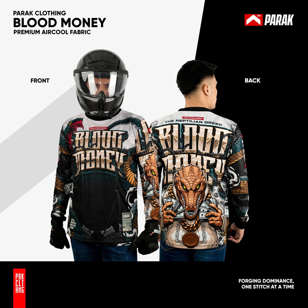 Parak Clothing Blood Money Riding Jersey Aircool Fabric
