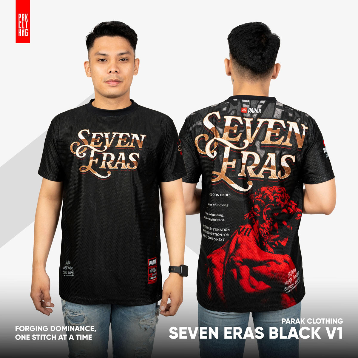 Parak Clothing Seven Eras Black V1 Premium Aircool Fabric T-shirt