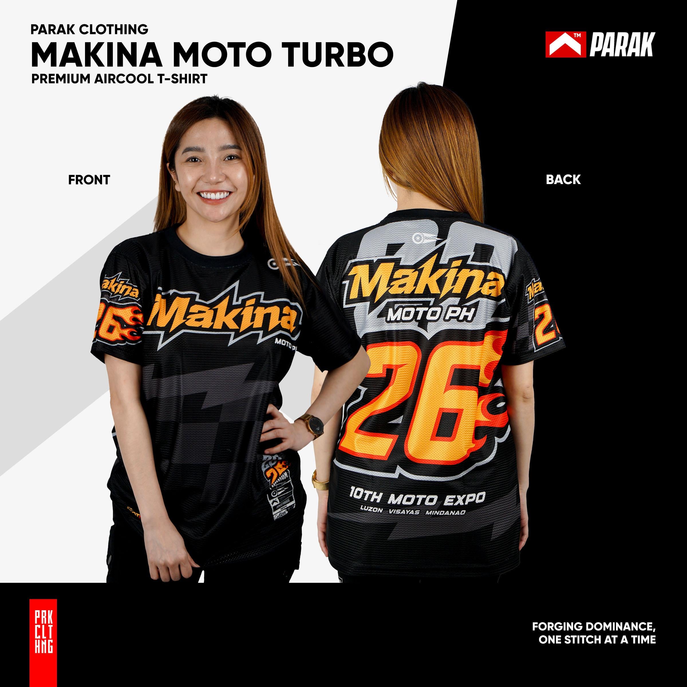Parak Clothing X Makina Moto Turbo T-shirt Aircool Fabric Limited Edition