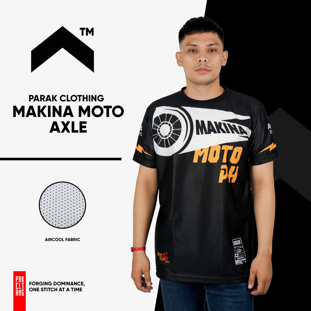Parak Clothing X Makina Moto Axle T-shirt Aircool Fabric Limited Edition