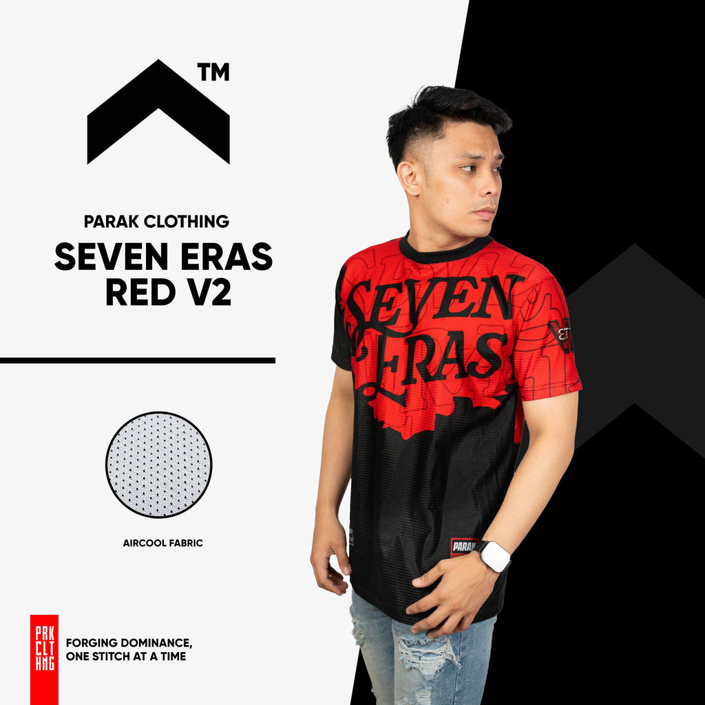 Parak Clothing Seven Eras Red V2 Premium Aircool Fabric T-shirt