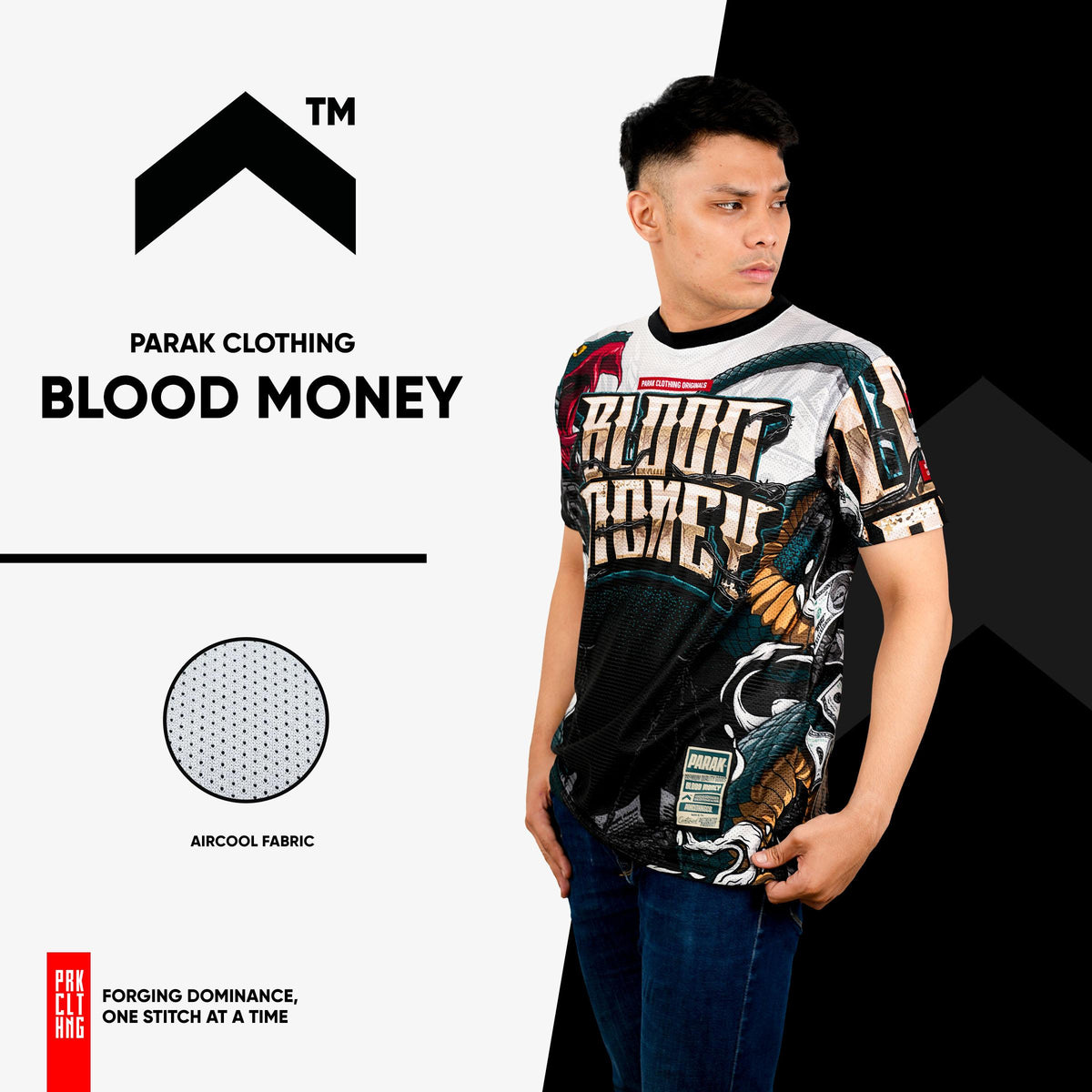 Parak Clothing Blood Money T-Shirt Aircool Fabric