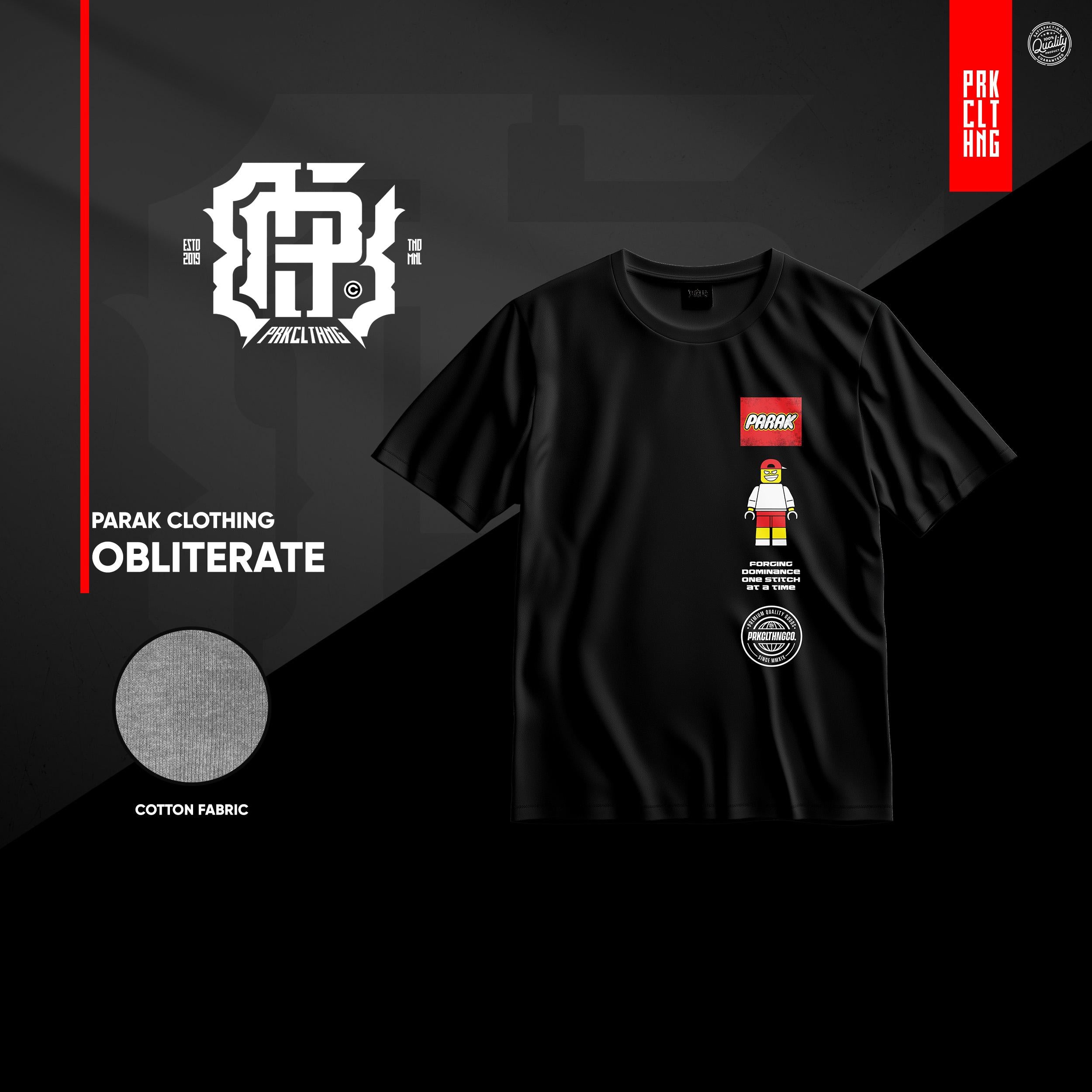 Parak Clothing Obliterate Silkscreen Cotton T-Shirt