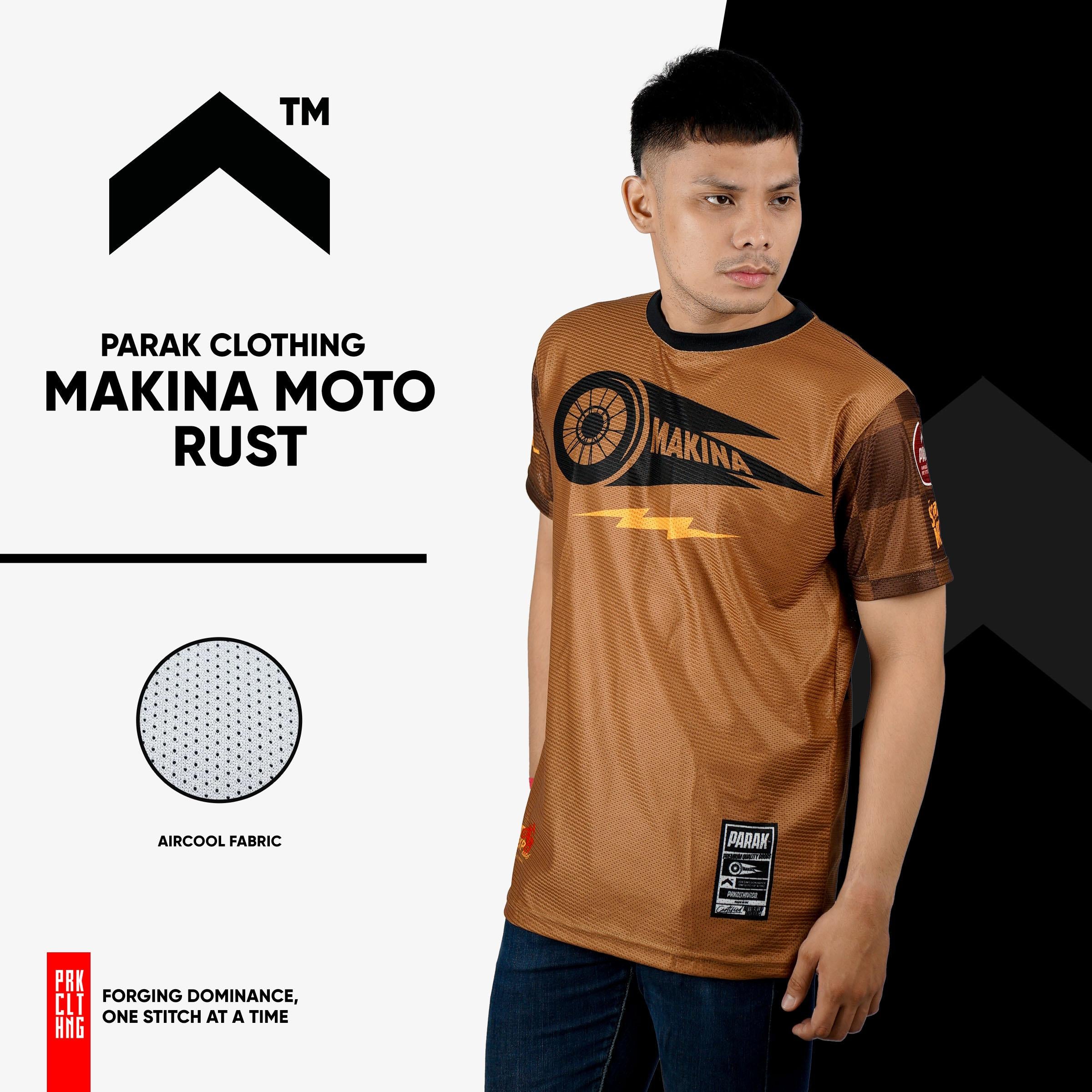 Parak Clothing X Makina Moto Rust T-shirt Aircool Fabric Limited Edition