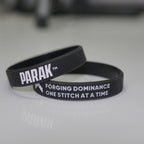 Parak Clothing Silicone Wristband - Simple Minimalistic Accessory for Parak Clothing Collection - Black Silicone Material