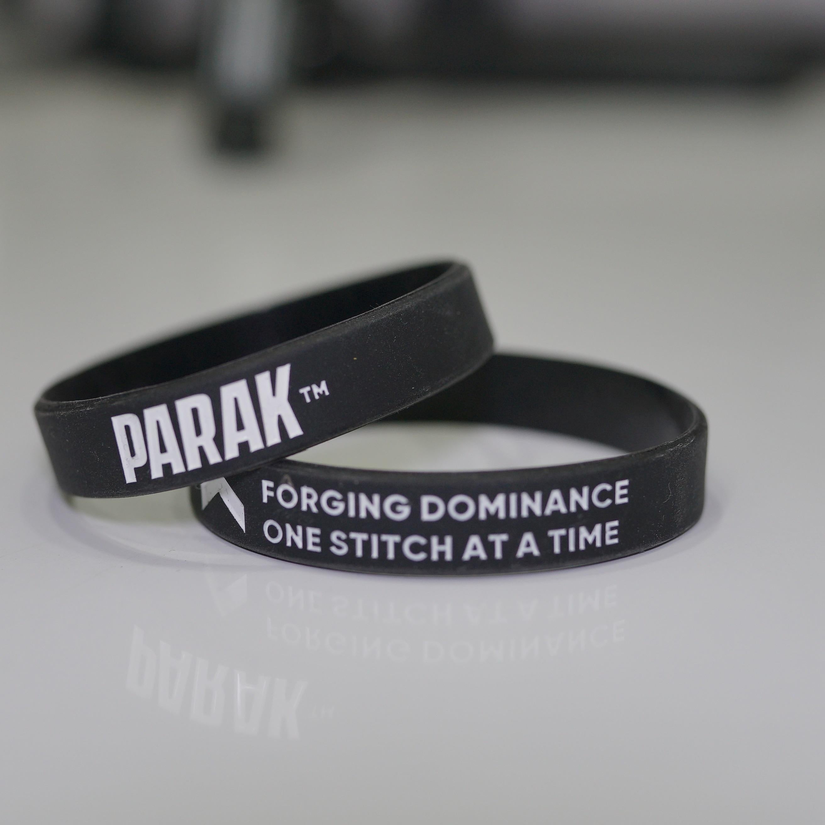 Parak Clothing Silicone Wristband - Simple Minimalistic Accessory for Parak Clothing Collection - Black Silicone Material