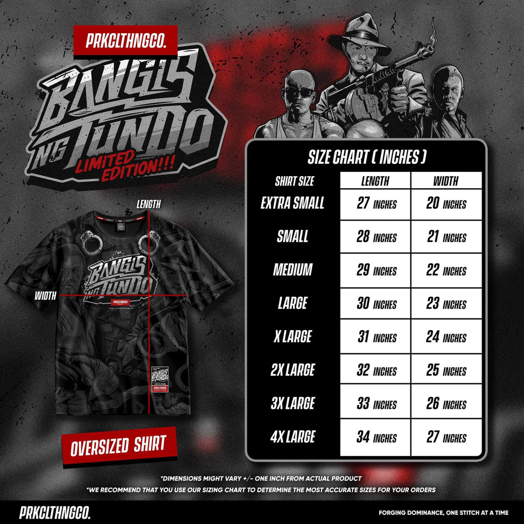 Parak Clothing Bangis ng Tundo Aircool Fabric Limited Edition Oversize T-Shirt