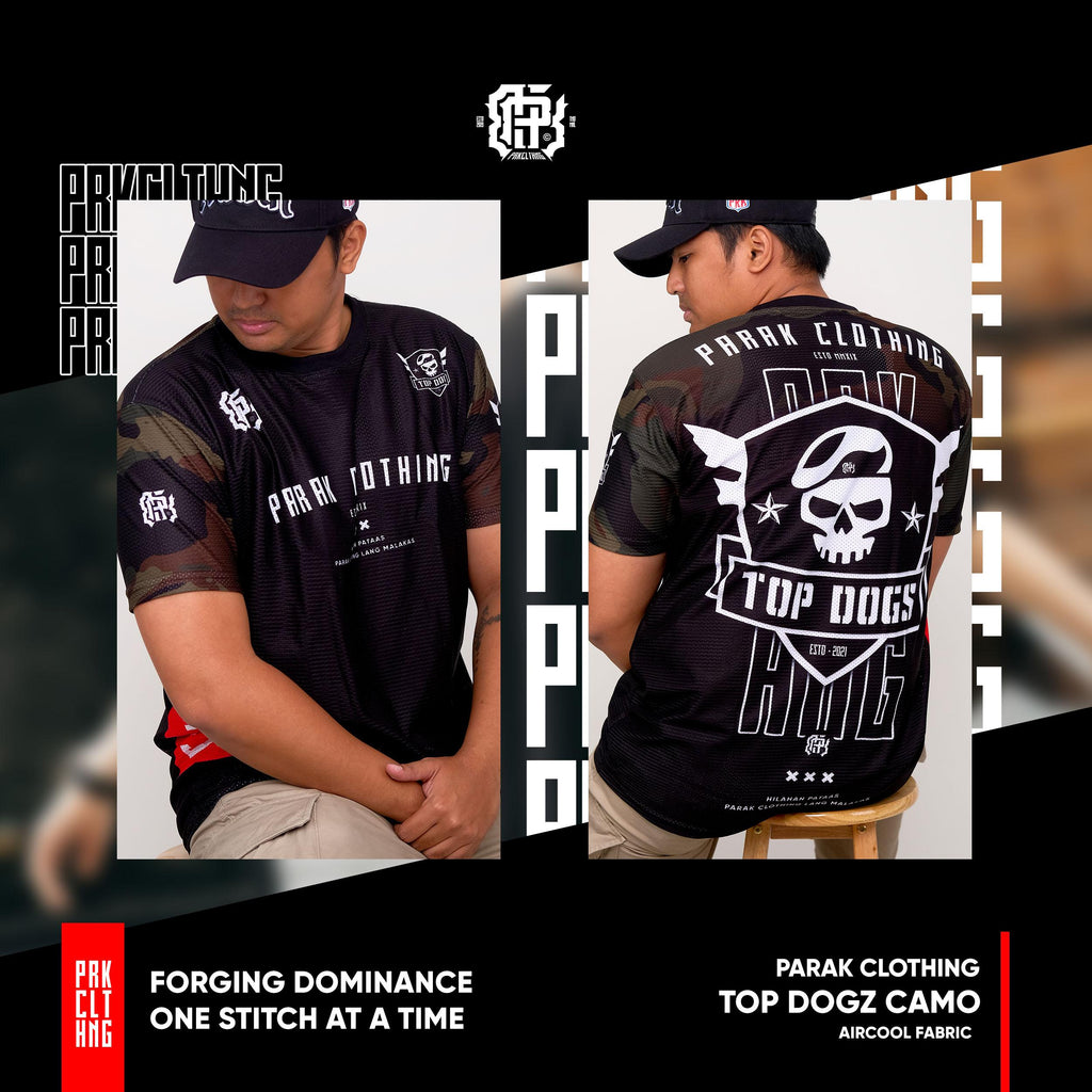 Parak Clothing Top Dogz Camo Aircool Fabric T-Shirt