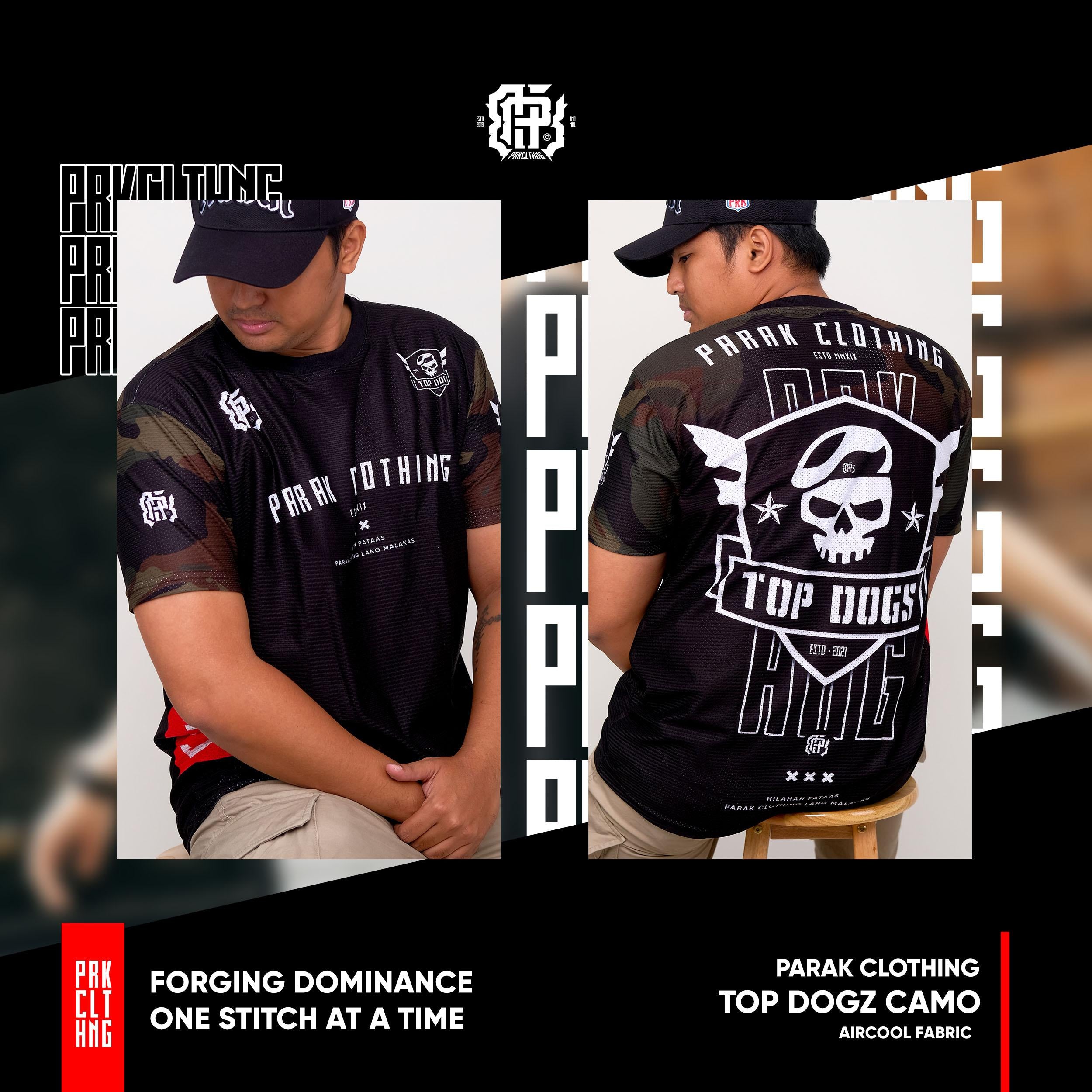 Parak Clothing Top Dogz Camo Aircool Fabric T-Shirt