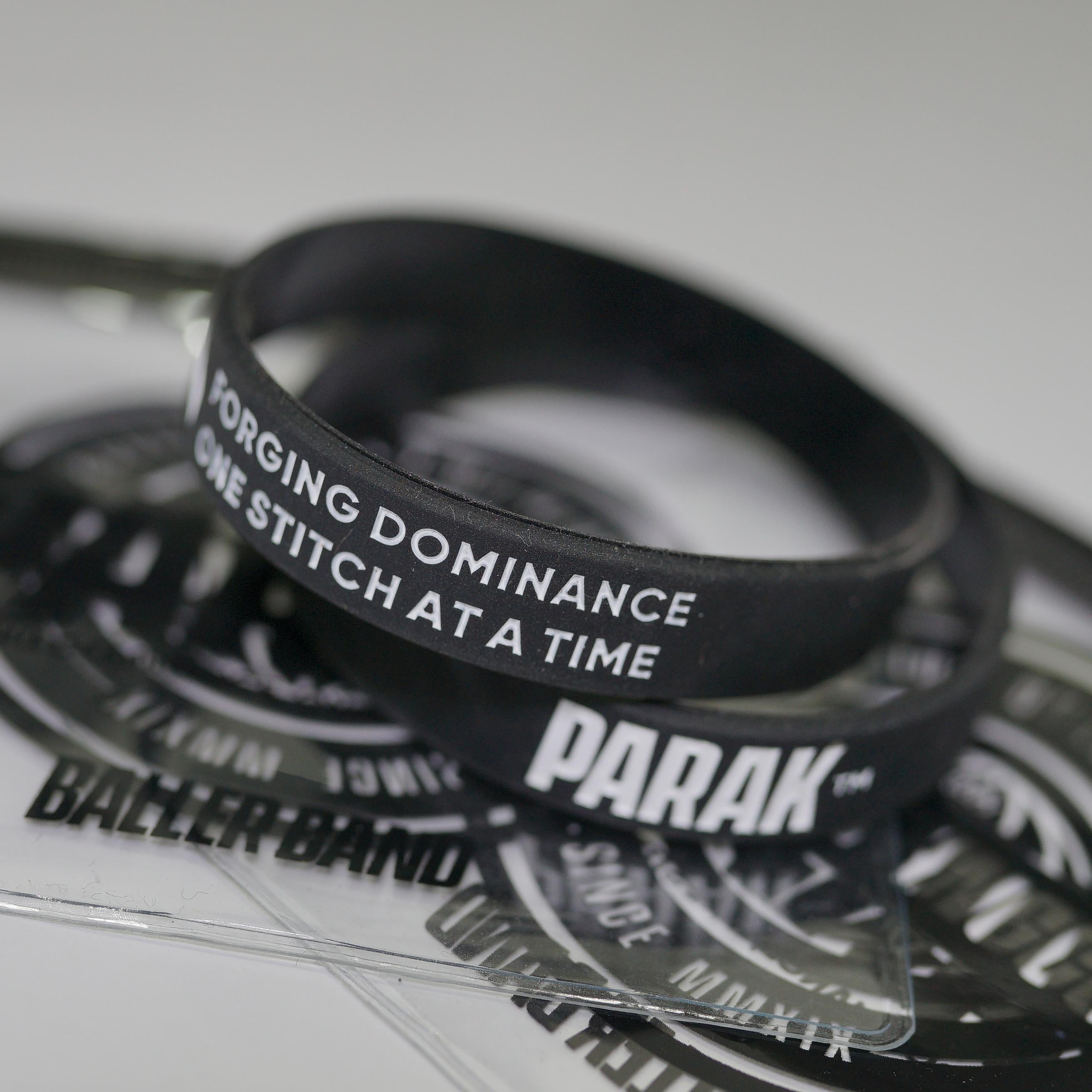 Parak Clothing Silicone Wristband - Simple Minimalistic Accessory for Parak Clothing Collection - Black Silicone Material