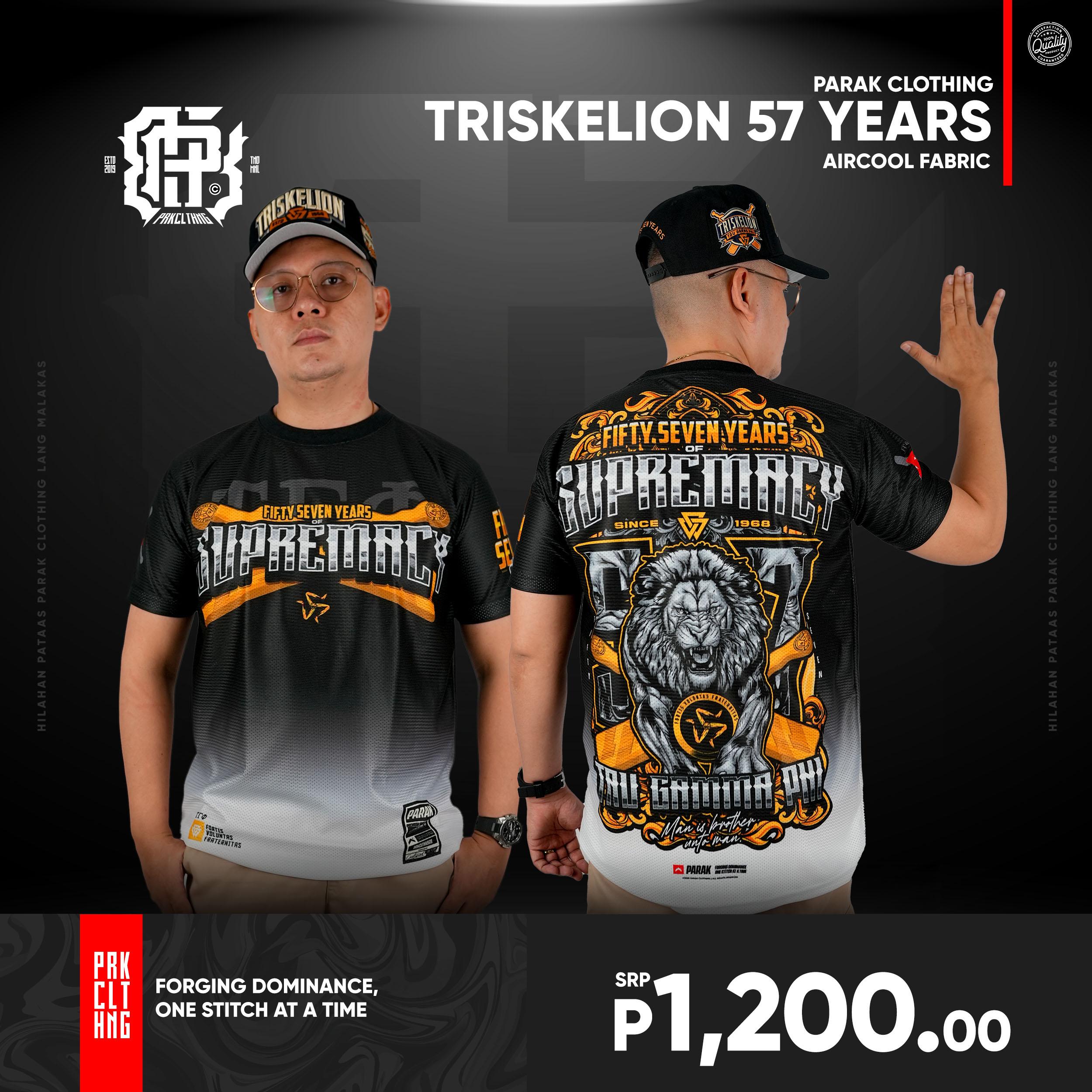Triskelion 57 Years Frat Shirt Parak x Lods Moto - Aircool Lightweight Breathable Moisture-wicking Machine Washable