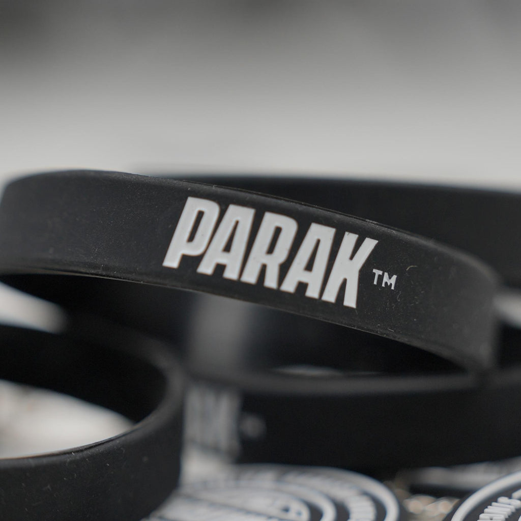 Parak Clothing Silicone Wristband - Simple Minimalistic Accessory for Parak Clothing Collection - Black Silicone Material