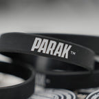 Parak Clothing Silicone Wristband - Simple Minimalistic Accessory for Parak Clothing Collection - Black Silicone Material