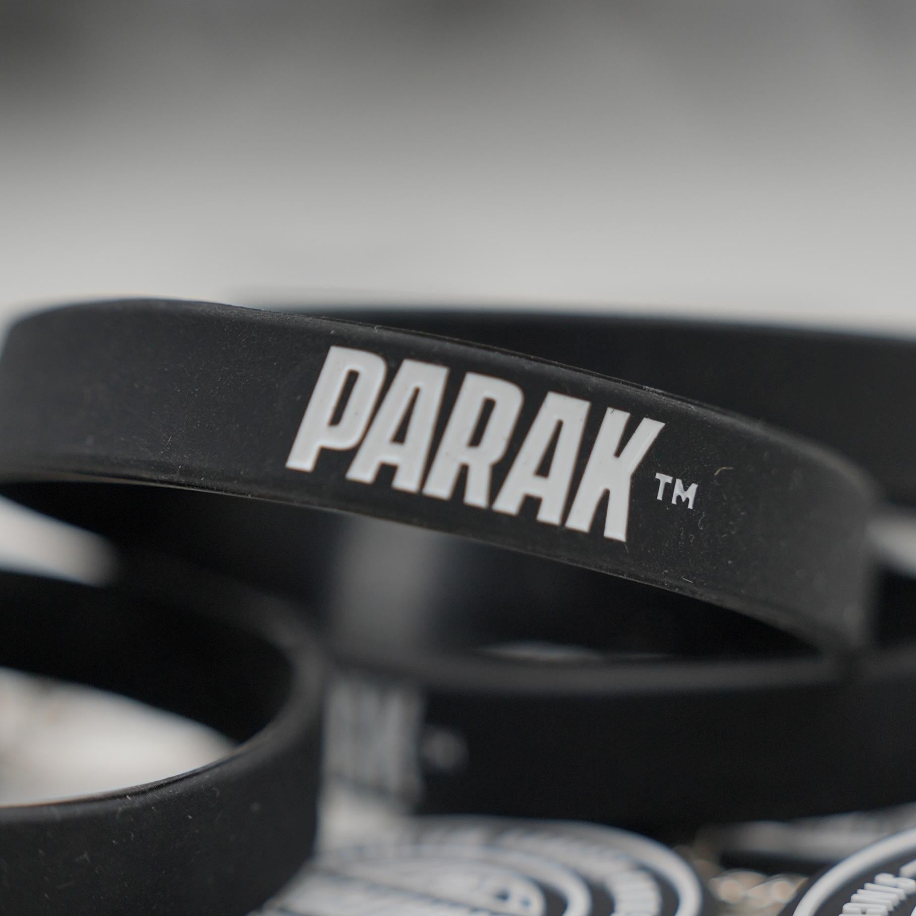 Parak Clothing Silicone Wristband - Simple Minimalistic Accessory for Parak Clothing Collection - Black Silicone Material