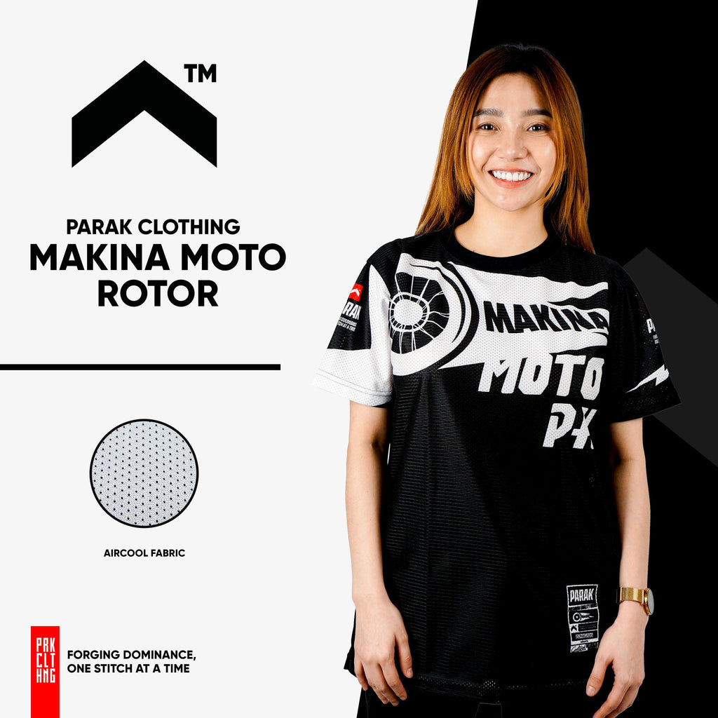 Parak Clothing X Makina Moto Rotor T-shirt Aircool Fabric Limited Edition