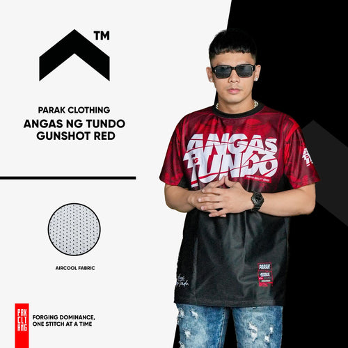 Parak Clothing Angas ng Tundo Gunshot Red Aircool Fabric Limited Edition T-Shirt
