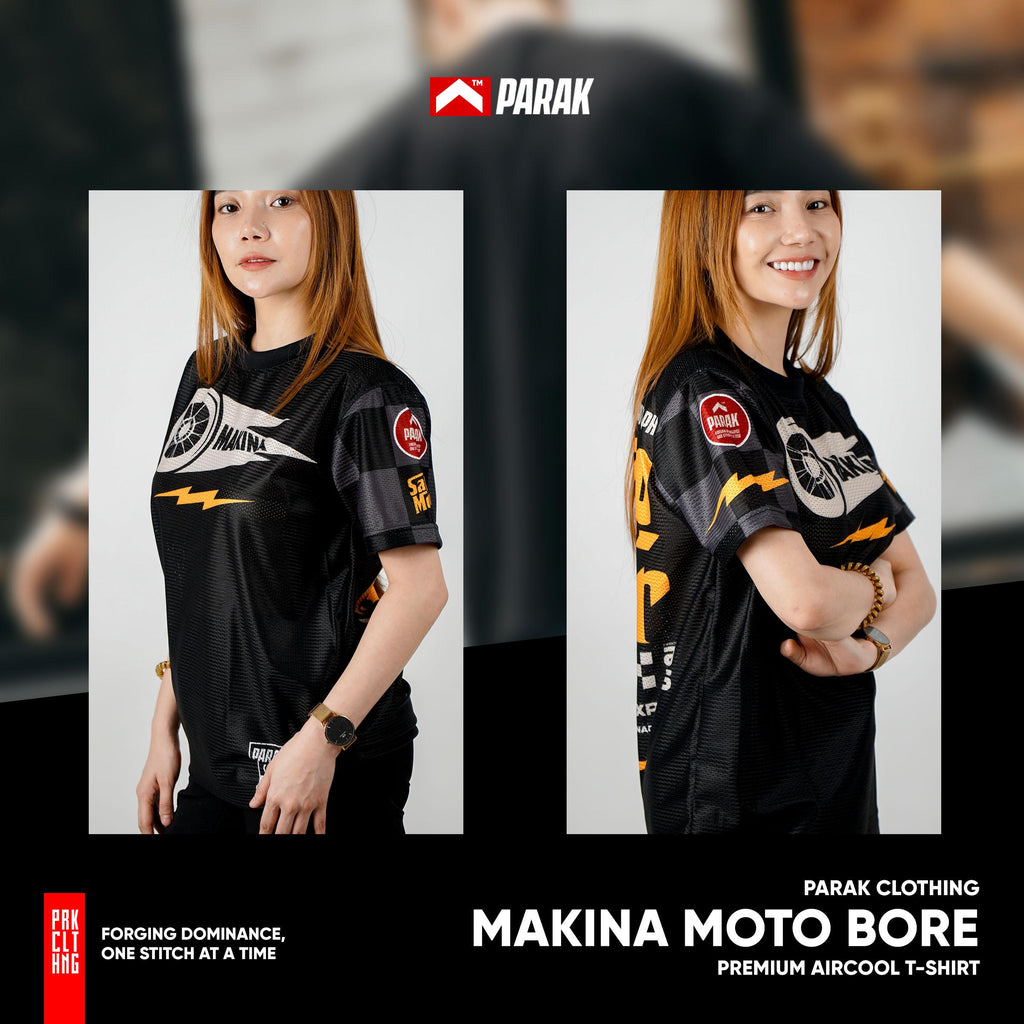 Parak Clothing X Makina Moto Bore T-shirt Aircool Fabric Limited Edition