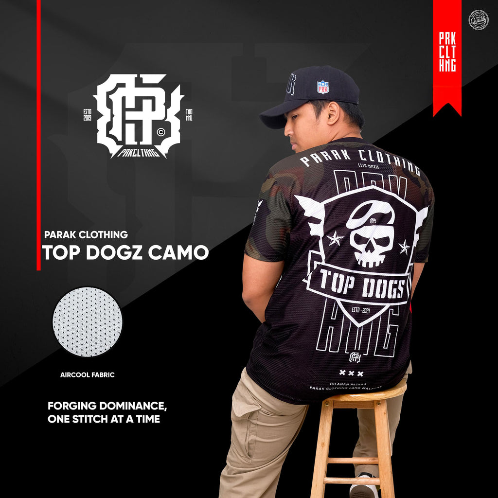 Parak Clothing Top Dogz Camo Aircool Fabric T-Shirt