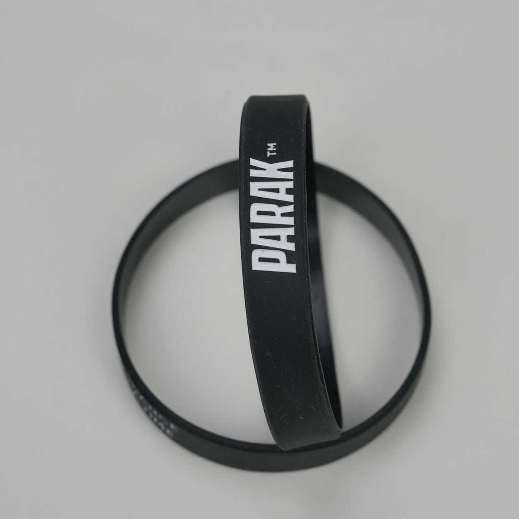Parak Clothing Silicone Wristband - Simple Minimalistic Accessory for Parak Clothing Collection - Black Silicone Material