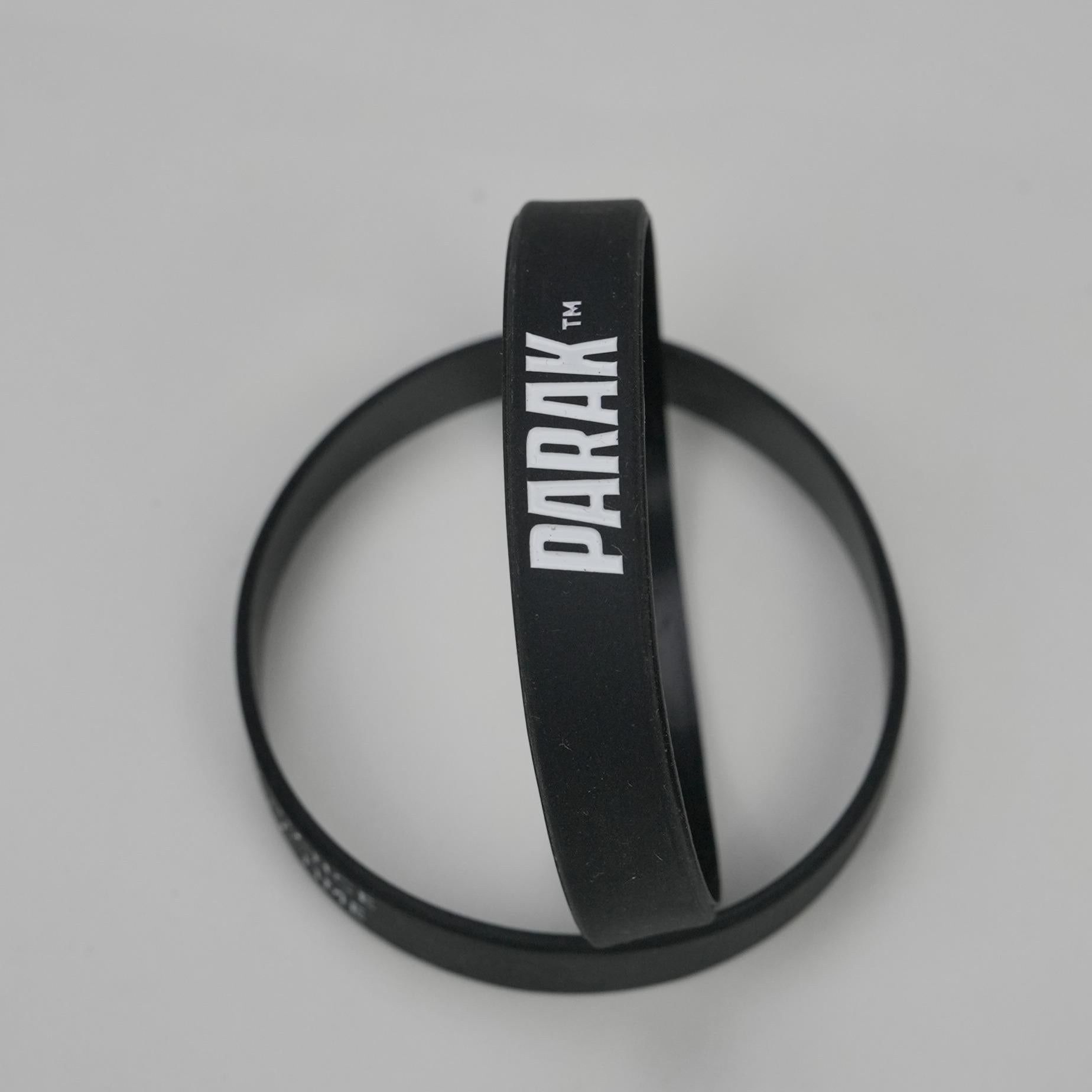 Parak Clothing Silicone Wristband - Simple Minimalistic Accessory for Parak Clothing Collection - Black Silicone Material
